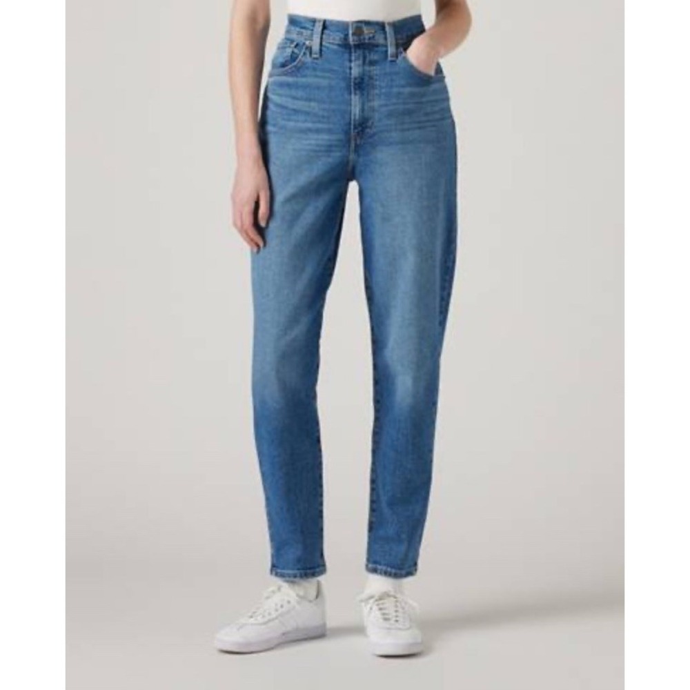 Levis 80s Mom Jeans Womens 28 Tapered High Waist Medium Wash Classic Chic Casual